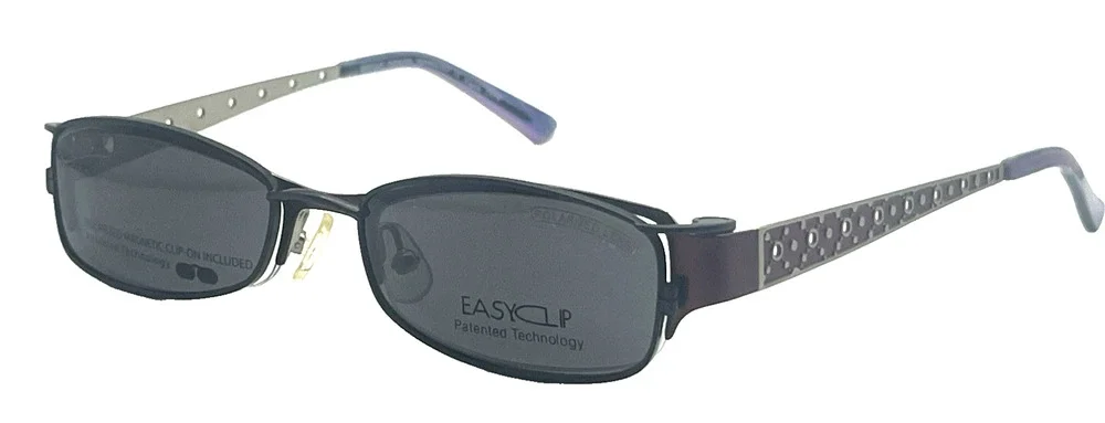 EASYCLIP P6039 RED PURPLE EYEGLASSES FRAMES 49-17-135 AUTHENTIC NEW